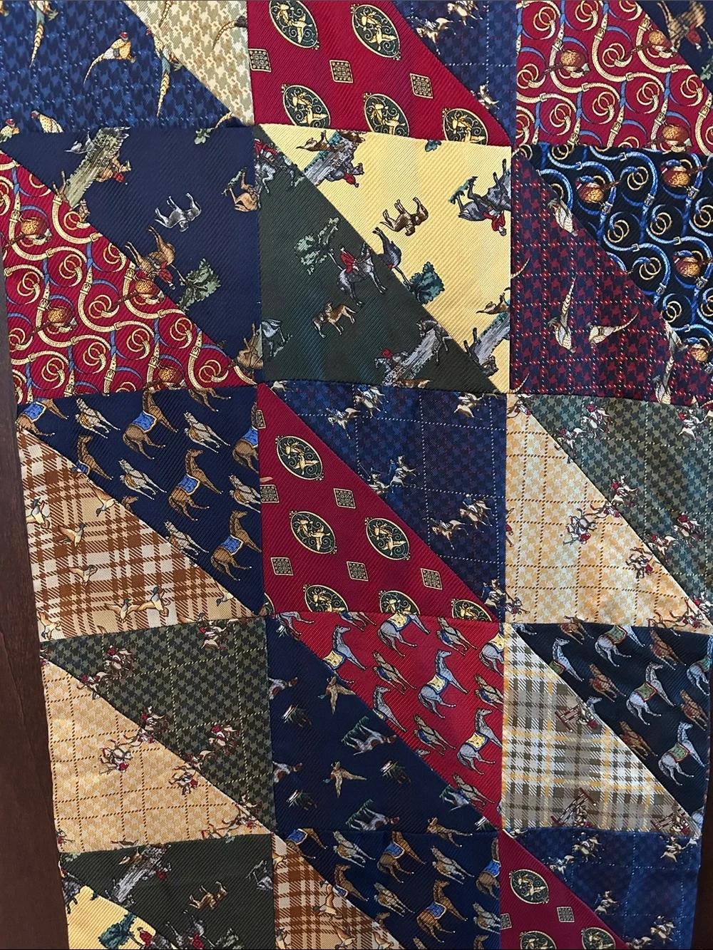 80’s 90’s JPress 13x60 Handmade 100% Silk Patchwork Mens Scarf “Gossip Girl”